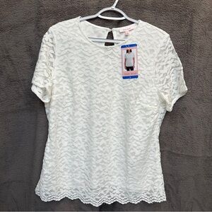 Teddi Rose Women’s White Lace Top NWT — Sizes XS S M L XL Available